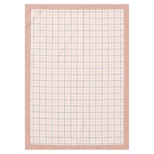 Elégante Pêche et À damiers gris nappe (Devant)