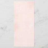 Elégante pêche fleur mariage menu de réception dîn (Dos)