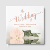 Elégante Pêche Lumière Orange Rose Large Mariage h (Recto)