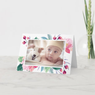 Elegante peetouders voorstel Floral 2 foto Kaart