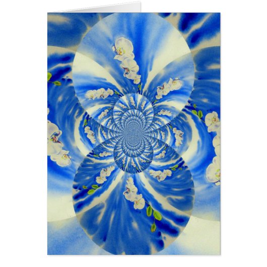 Elégante peinture abstraite d'aquarelle orchidée (Devant)