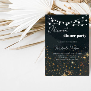 Elegante Pensioen Dinner Party Kaart