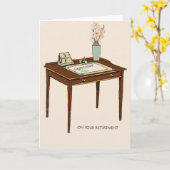 Elegante pensionering gefeliciteerd kaart (Gele Bloem)