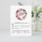Elégante Peonies Roses Mariage Cartes RSVP (Debout devant)