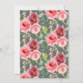 Elégante Peony Floral Anniversaire Thé Invitation (Dos)