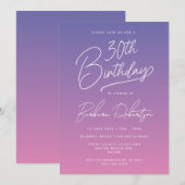 Elegante Periwinkle Paarse Girly 30e verjaardag Kaart (Voorkant / Achterkant)