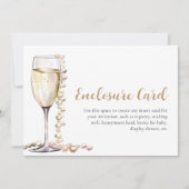 Elégante perle d'or et carte de boîtier Prosecco (Devant)