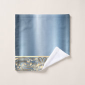 Élégante perruques d'or métallisé bleu chic (Gant de toilette)