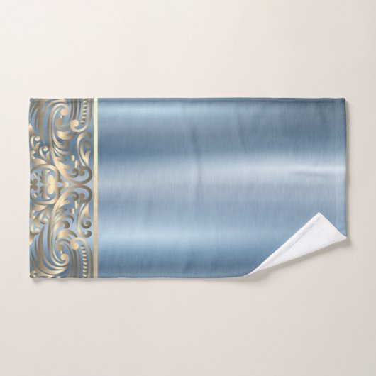 Élégante perruques d'or métallisé bleu chic (Serviette à main)