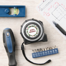 Elegante Personaliseer Naam Krans Kerstmis Rolmaat