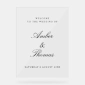 Élégante personnalisable Mariage acrylique Affiche (Recto)