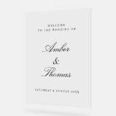 Élégante personnalisable Mariage acrylique Affiche (Angle)