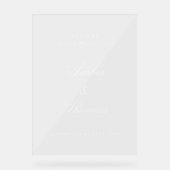 Élégante personnalisable Mariage acrylique Affiche (Recto)