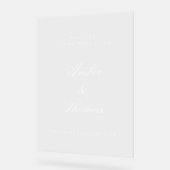 Élégante personnalisable Mariage acrylique Affiche (Angle)