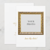 Elegante persoonlijke foto en tekst save the date (Voorkant / Achterkant)