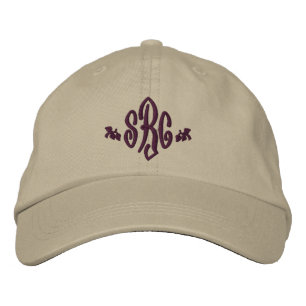 Elegante Persoonlijke Monogram Beginletters Geborduurde Pet