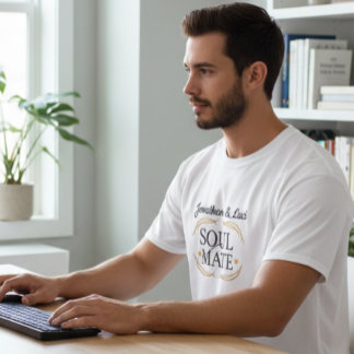 Elegante Persoonlijke Soul Mate Grafische T-shirt 