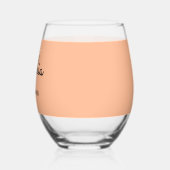 Elegante perzik bruiloft bruidsmeisje Keepsake Wijnglas Zonder Voet (Links)