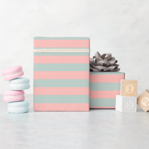 Elegante perzik- en turkooizen kleur pastel tinten cadeaupapier