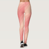 Elegante perzikkleur strepen Sjabloon Modern Leggings (Achterkant)