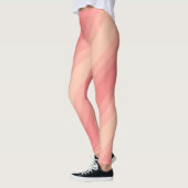 Elegante perzikkleur strepen Sjabloon Modern Leggings (Links)