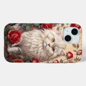 Elegante  Perzische kat met Rozen Case-Mate iPhone Case (Achterkant (horizontaal))