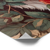 Elegante  Perzische kat met Rozen Poster (Hoek)