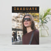 Élégante photo 2024 Graduation Party Invitation (Debout devant)