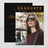 Élégante photo 2024 Graduation Party Invitation (Devant / Derrière)