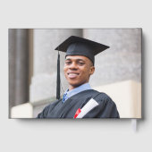 Élégante Photo Black Graduation Party (Verso)