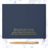 Élégante photo Blue Gold Memorial Funeral