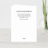 Élégante photo célébrant le programme funéraire de (Verso)