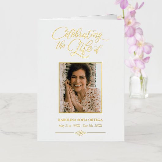Élégante photo célébrant le programme funéraire de (Orchidée)