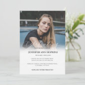 Élégante photo Célébration de la vie Invitation (Debout devant)