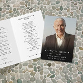 Élégante photo Célébration du programme funéraire