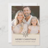 Elégante photo de famille Joyeux Noël Carte Appart (Devant)