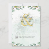 Élégante PHOTO Faire-part de mariage QR CODE (Devant)