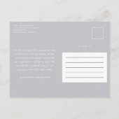 Élégante photo faire-part de naissance gris minima (Dos)