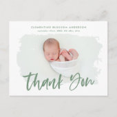 Elégante photo faire-part de naissance merci (Devant)