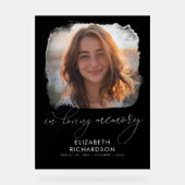 Élégante Photo Funéraire En Mémoire Amoureuse (Recto)