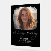 Élégante Photo Funéraire En Mémoire Amoureuse (Angle)