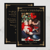 Elégante photo Joyeux Noël Carte de Noël (Devant / Derrière)