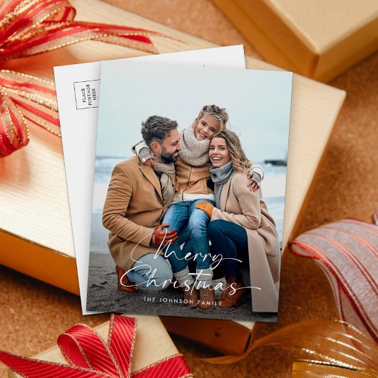 Elégante photo Joyeux Noël Carte postale