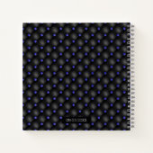 Élégante photo Livre d'or noir et bleu (Dos)