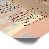 Élégante photo Mariage alphabétique Tableau de siè (Coin)