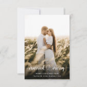 Elégante photo Mariée & Joyeuse carte de Noël (Devant)