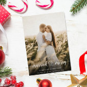 Elégante photo Mariée & Joyeuse carte de Noël