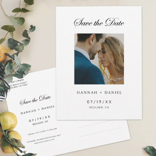 Élégante photo minimale Enregistrer la date Carte 