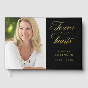 Elégante photo moderne Black Funeral Memorial