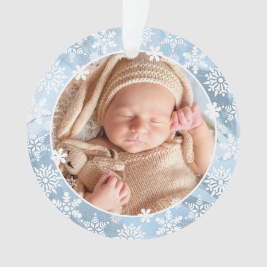 Elégante photo moderne de bébé de Noël sur mesure (devant)